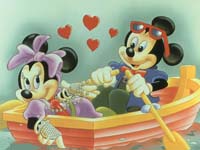 Mickey y Minnie enamorados